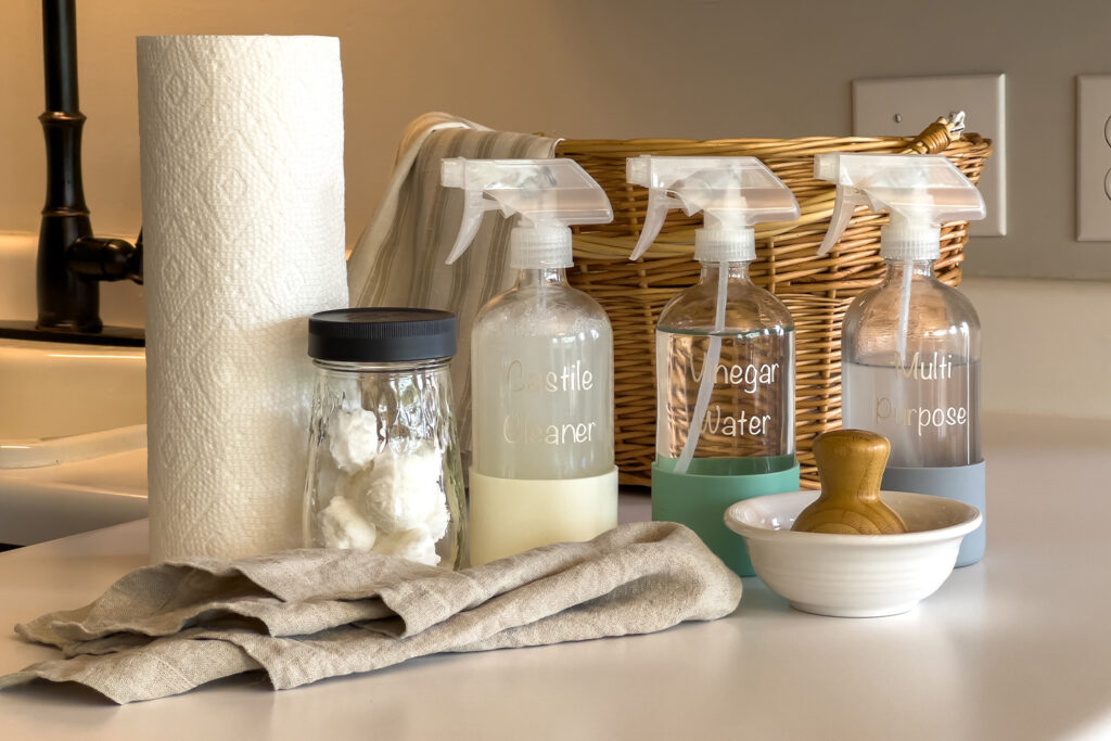 a roll of paper towels, and all homemade cleaning products in this guide to natural cleaning are here