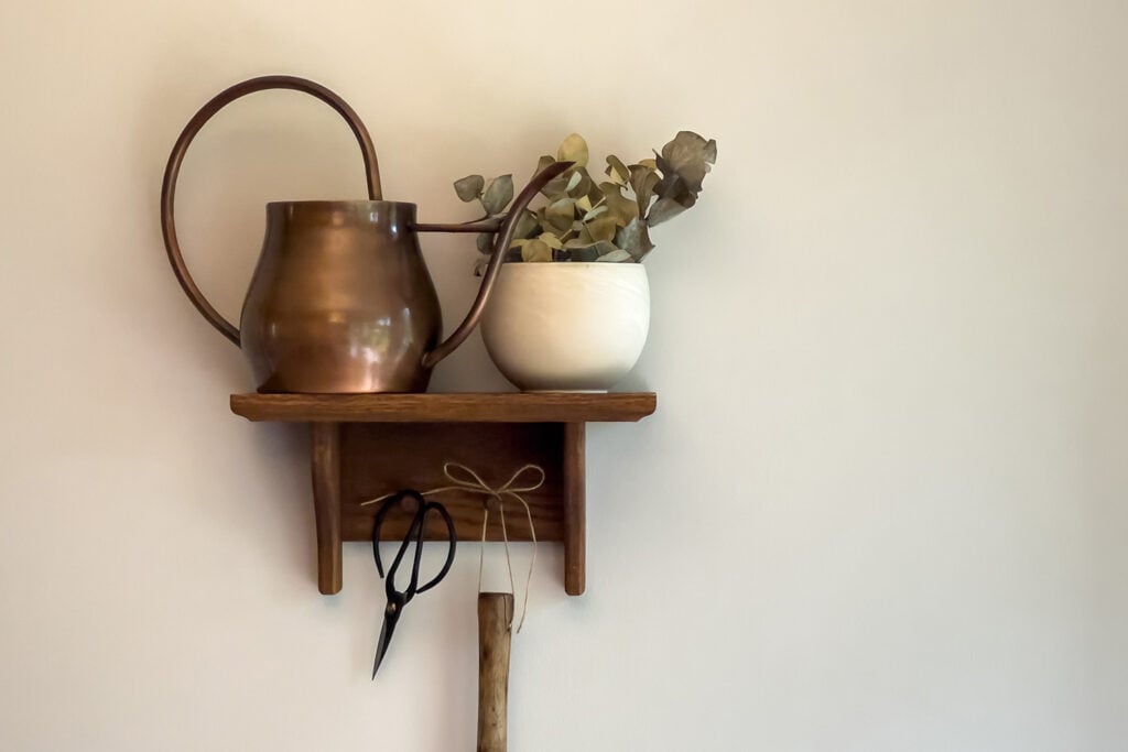a shelf on the wall