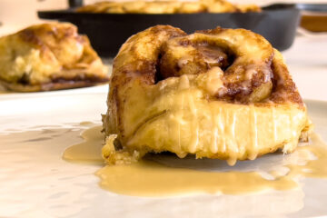 best sourdough cinnamon rolls on a plate