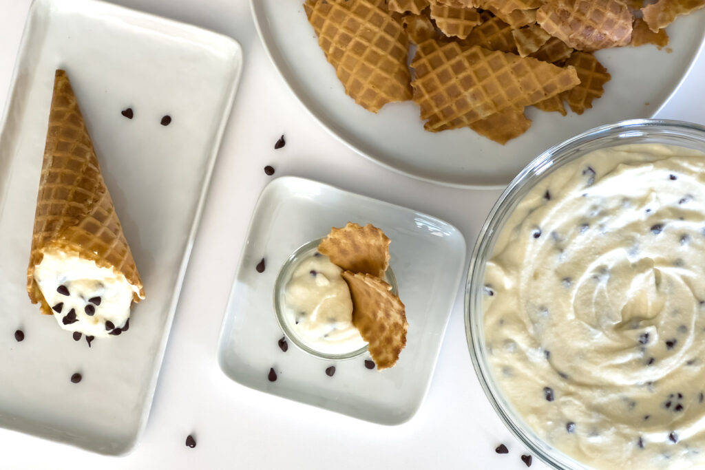 a group of easy cannoli dip served 3 different ways