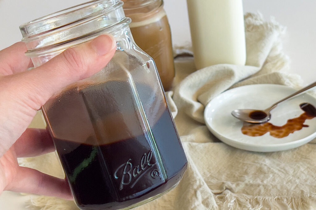 chocolate simple syrup for coffee