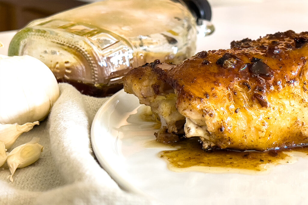 garlic maple chicken thighs