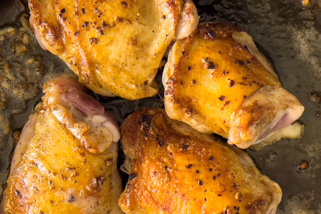 maple chicken recipe being cooked