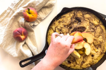sourdough peach cobbler