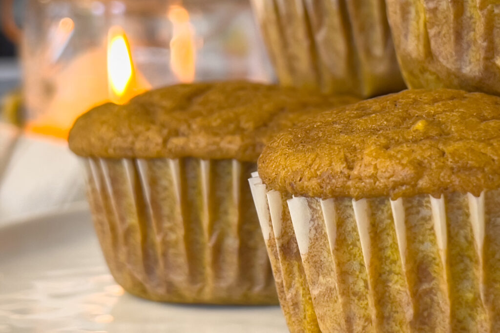 pumpkin sourdough muffins