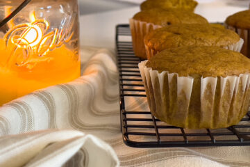 pumpkin sourdough muffins