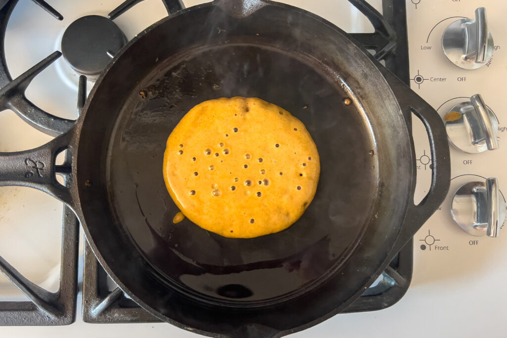 pancake in a skillet