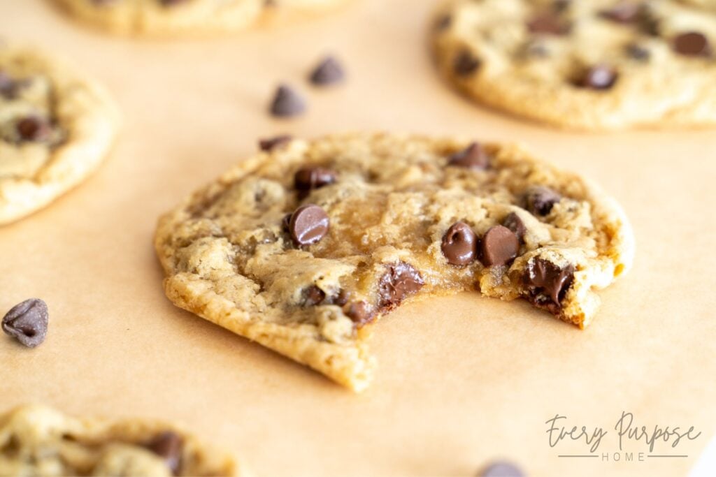 chewy fudgy sourdough chocolate chip cookies