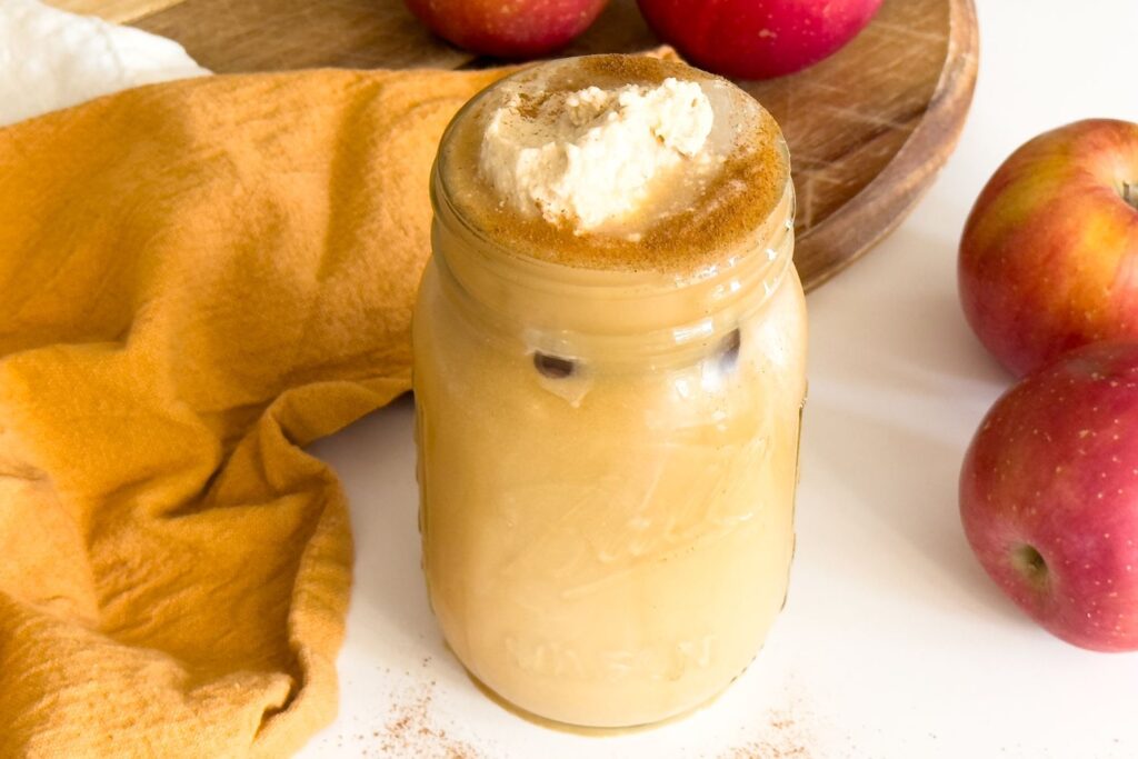 apple crisp oat milk macchiato