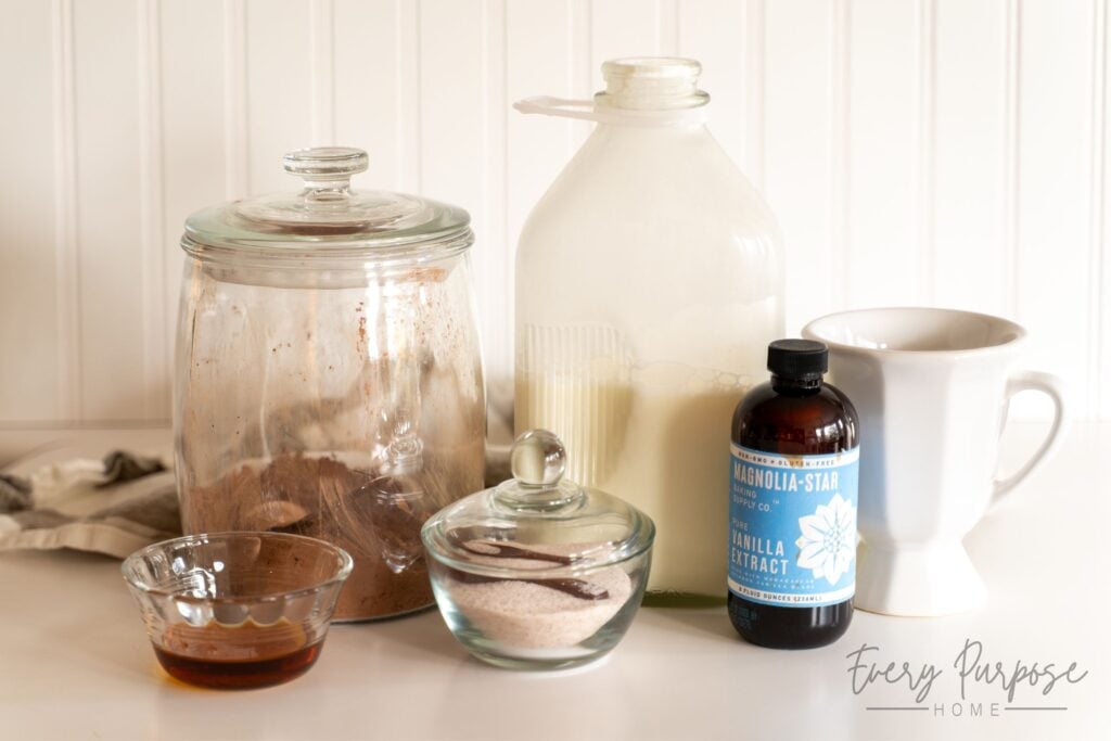 hot chocolate with cacao powder