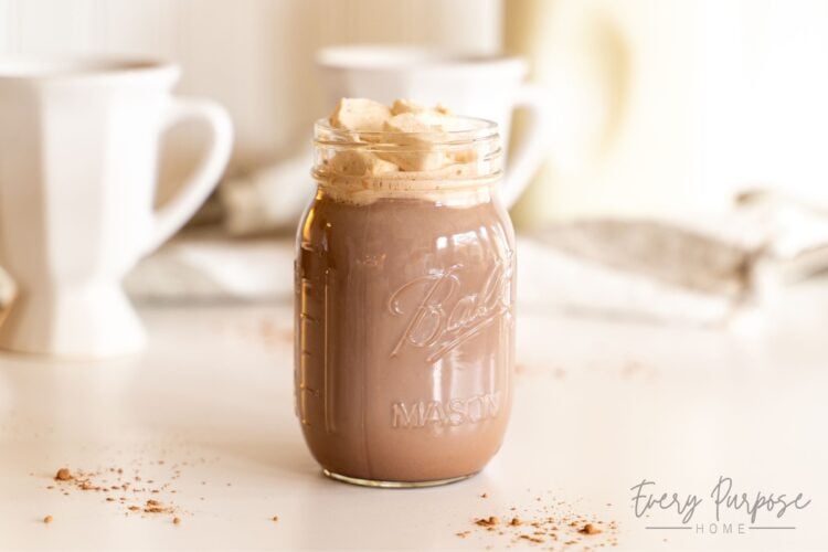 hot chocolate with cacao powder