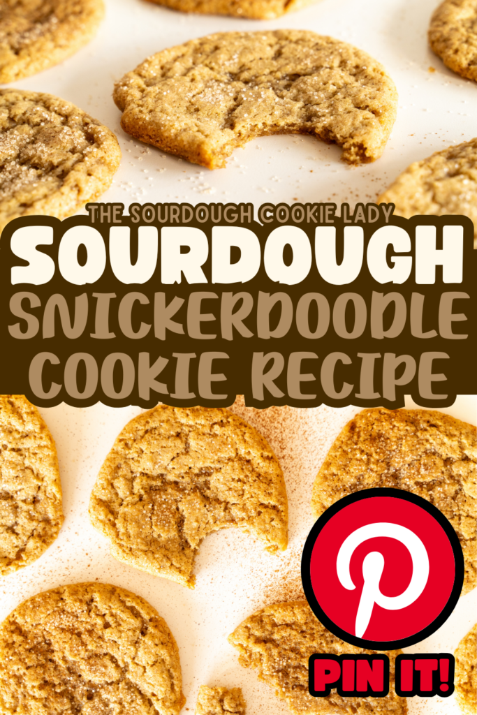 sourdough snickerdoodle cookies Pinterest pin
