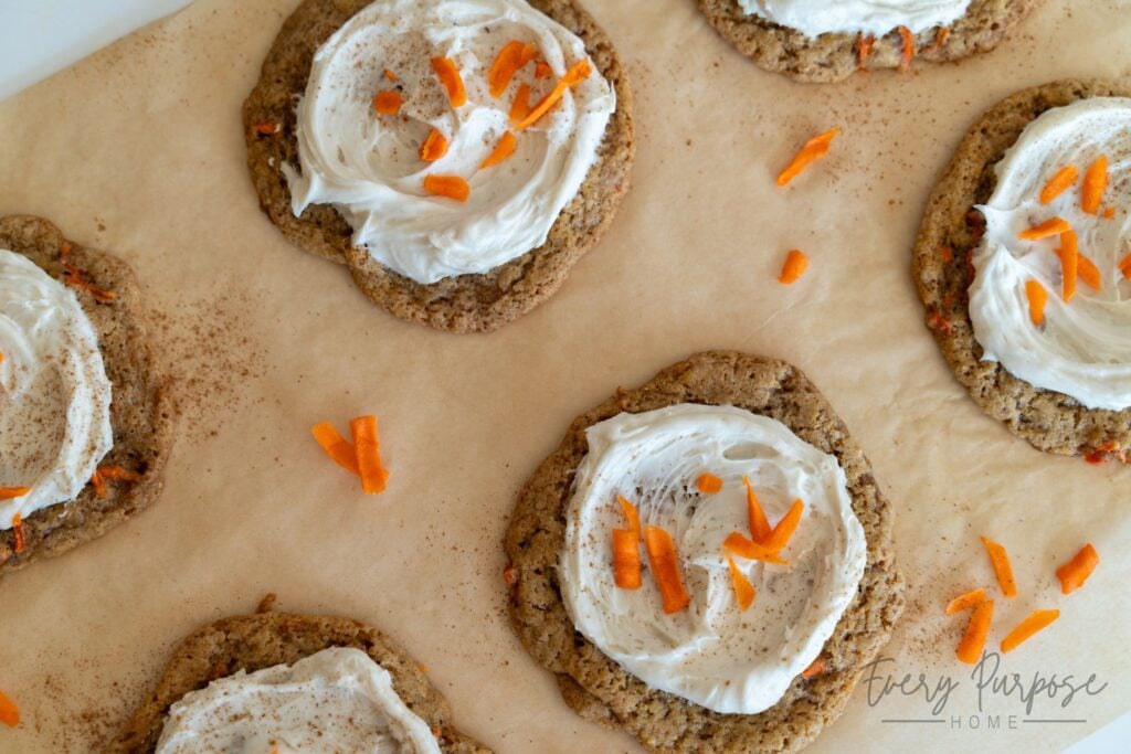 sourdough carrot cake cookies