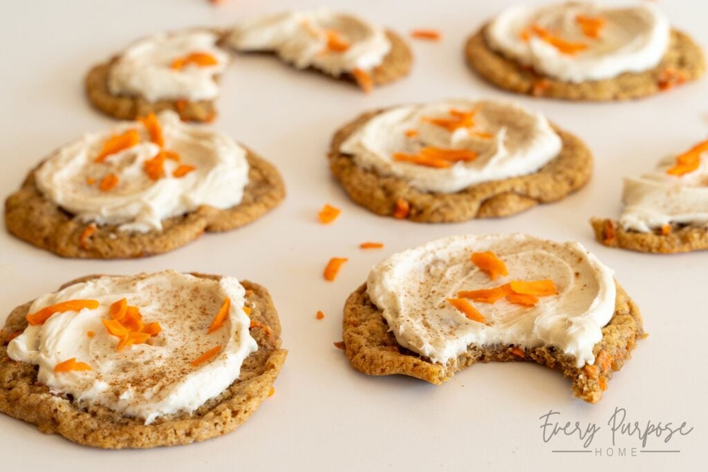 carrot cake sourdough cookies