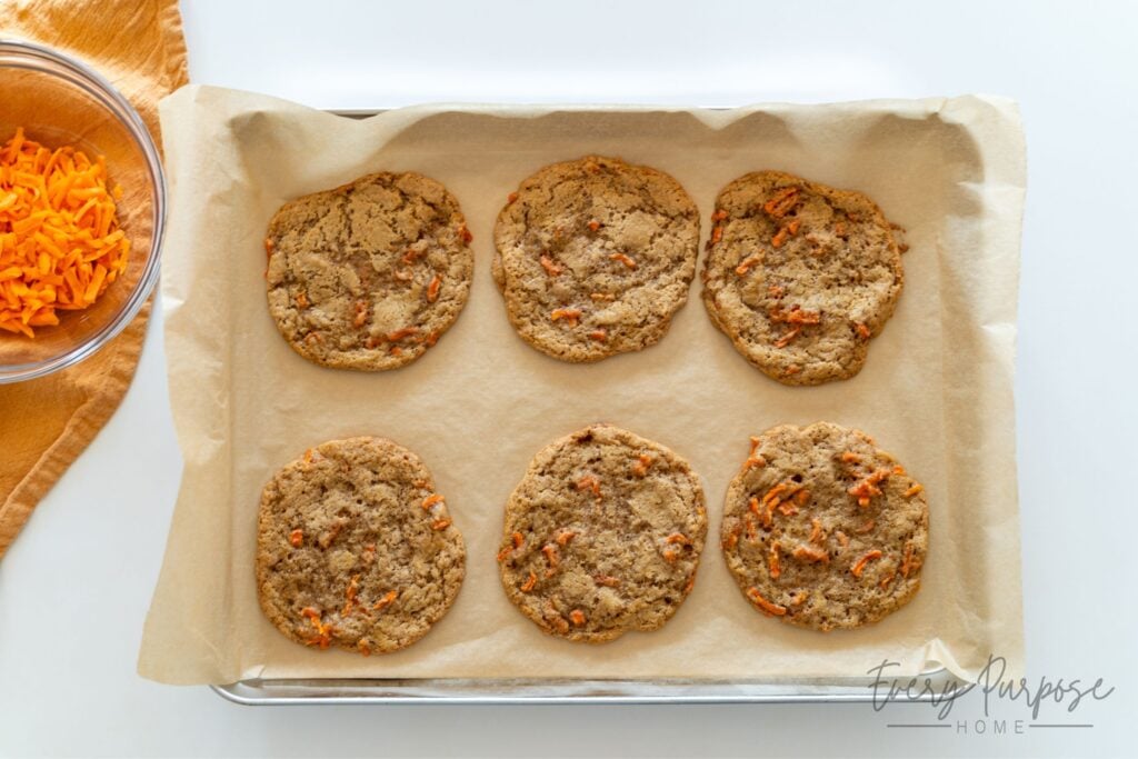 carrot cake sourdough cookies
