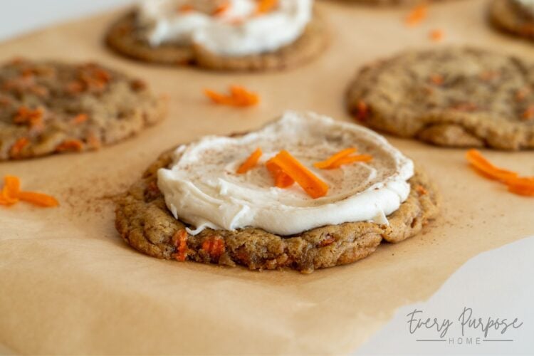 sourdough carrot cake cookies