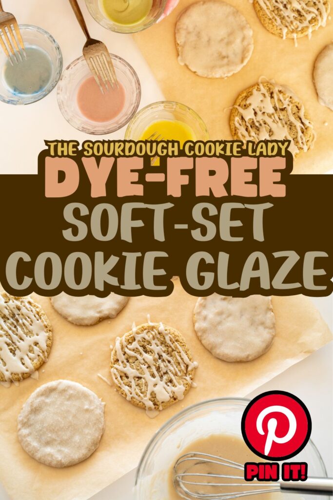 dye free soft set cookie glaze recipe Pinterest pin