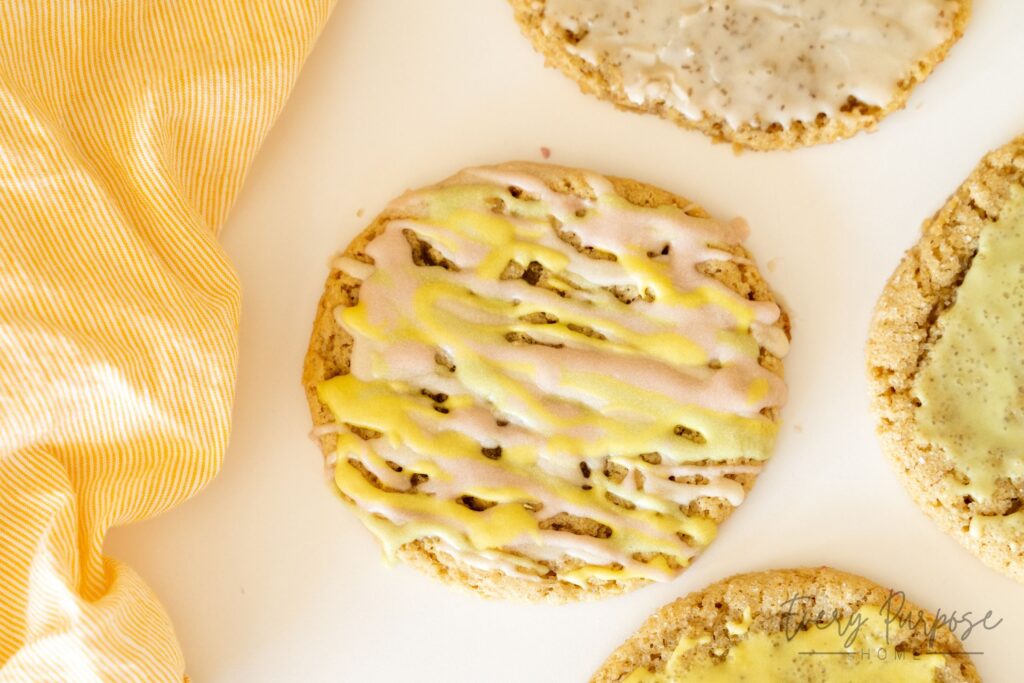 dye free glazed Easter sourdough cookies