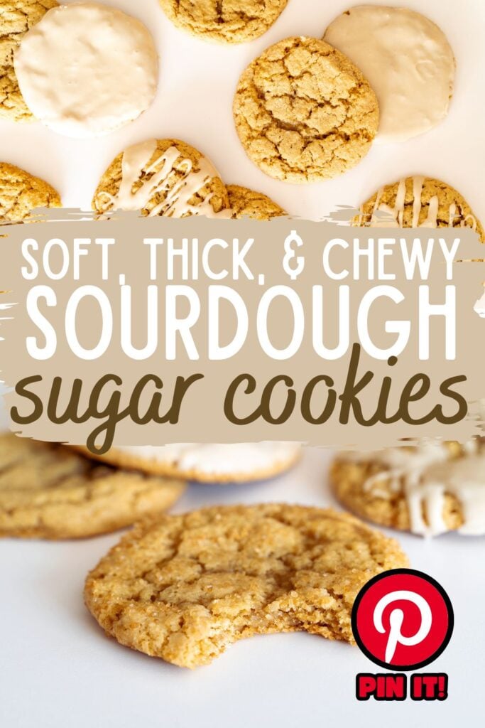 sourdough sugar cookies Pinterest pin