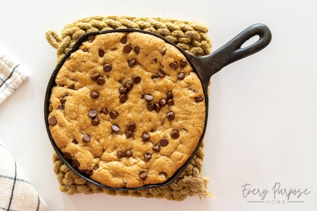 skillet cookie in 8 inch pan, #5 cast iron skillet