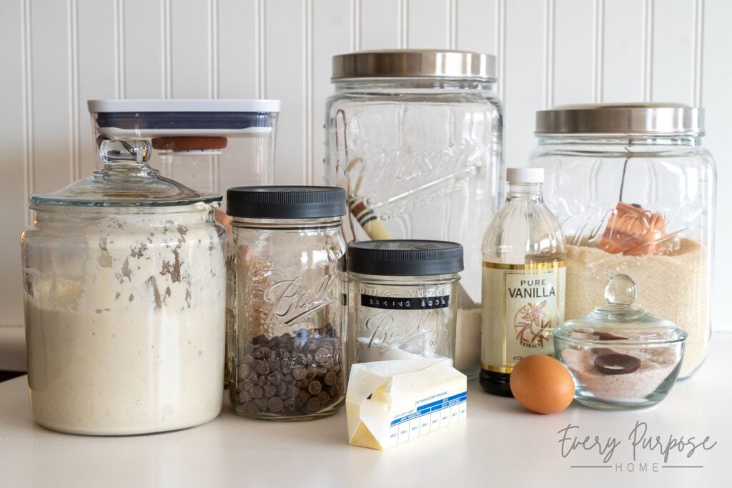 sourdough skillet cookie ingredients