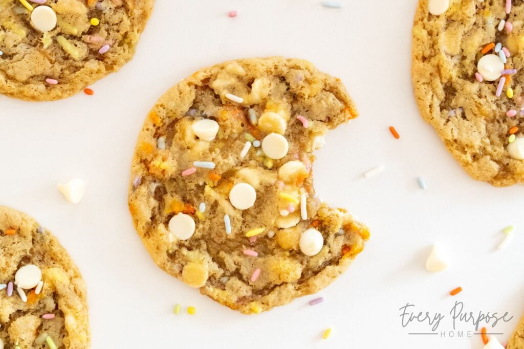sourdough sprinkles cookies with white chocolate