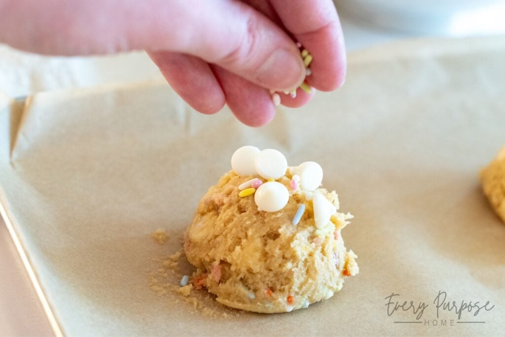 sourdough birthday cake cookie dough