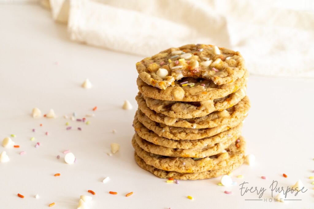 stack of sourdough birthday cookies