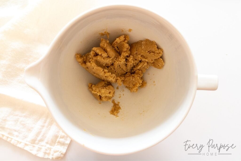 creaming butter and sugar for sourdough cookies