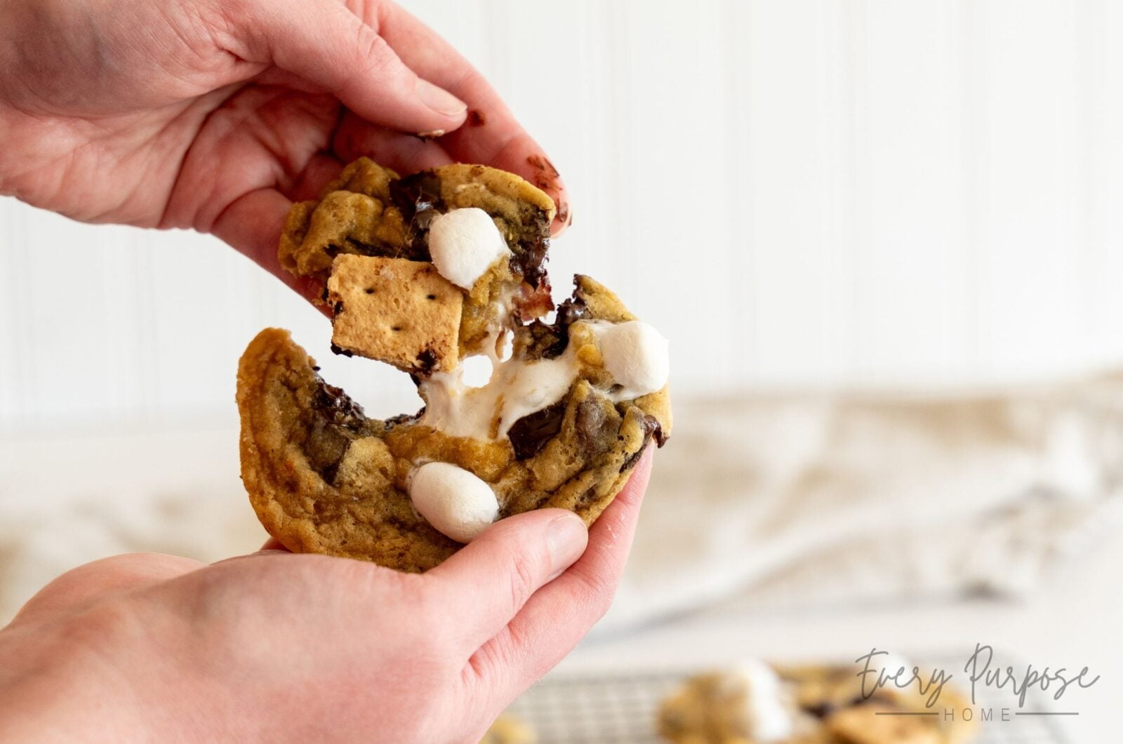 Stuffed Sourdough S’mores Cookies (Gooey Center!)