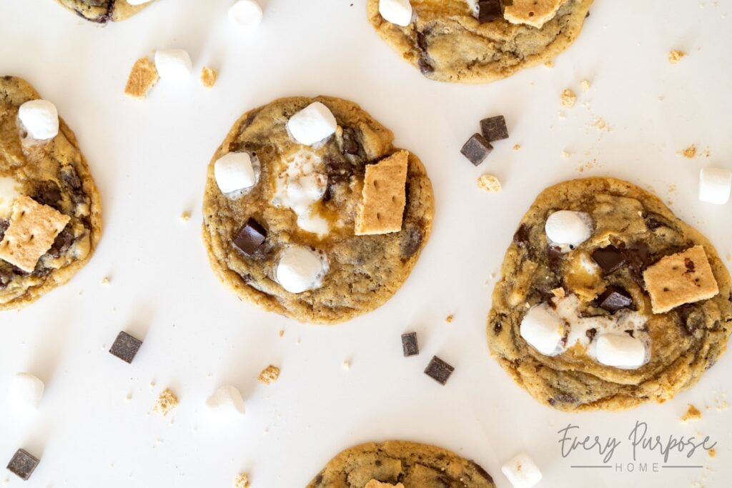 stuffed sourdough s'mores cookies recipe using sourdough discard
