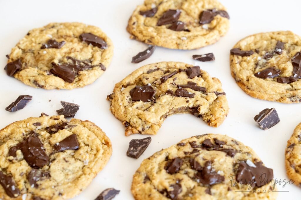 best browned butter sourdough chocolate chip cookies