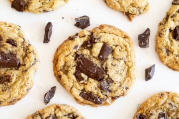 brown butter sourdough chocolate chip cookies