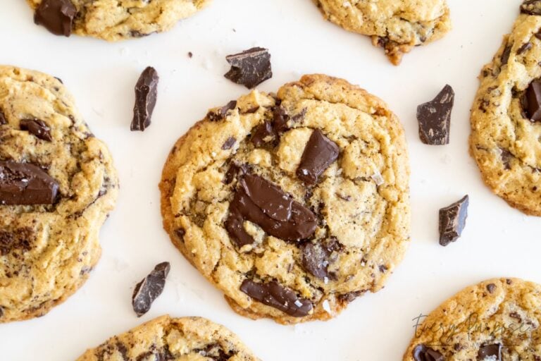 Brown butter sourdough chocolate chip cookies