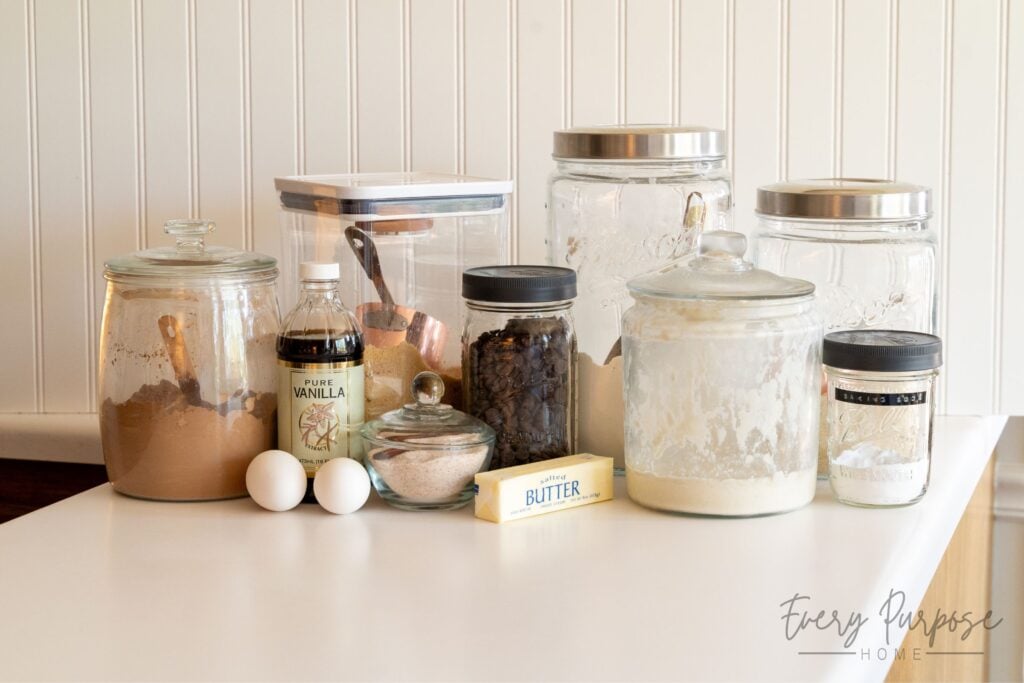 double chocolate sourdough cookies ingredients