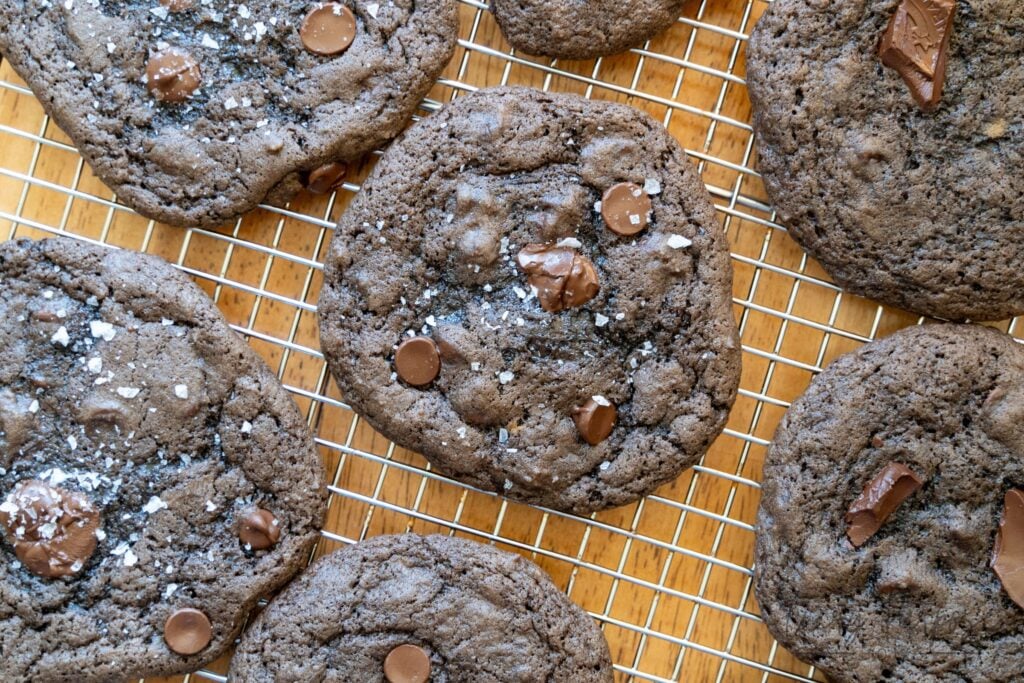 fudgy sourdough double chocolate cookie recipe