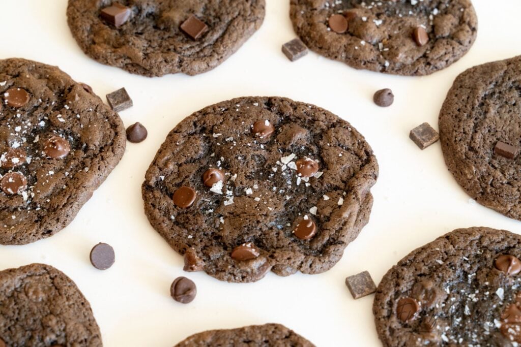 fudgy chocolate sourdough cookies that taste like brownies