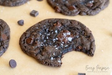 double chocolate sourdough cookies