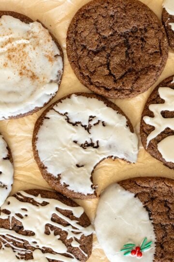 soft sourdough gingerbread cookies with no cutouts