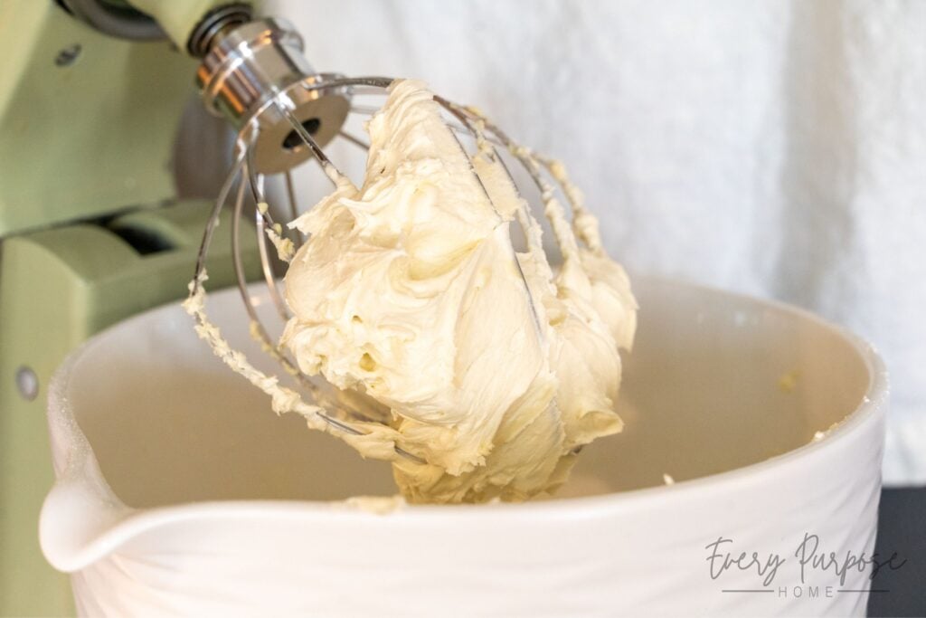 the absolute fluffiest 3 ingredient buttercream for sourdough cookie jars