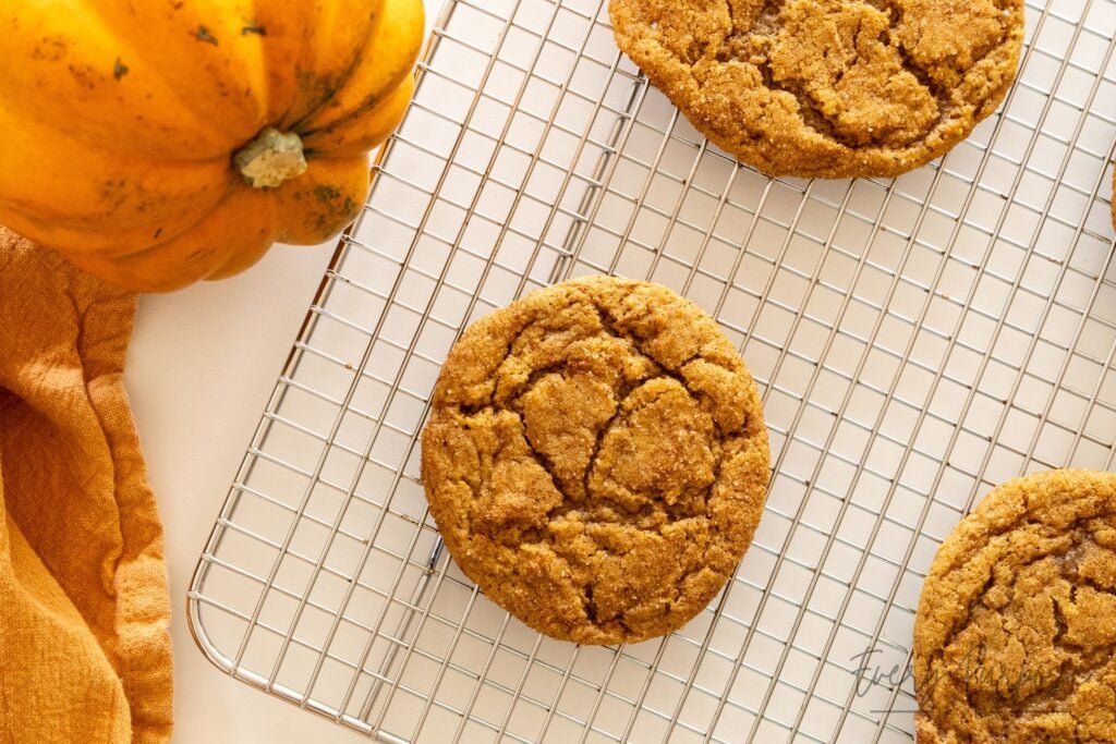 baking sourdough pumpkin cookies
