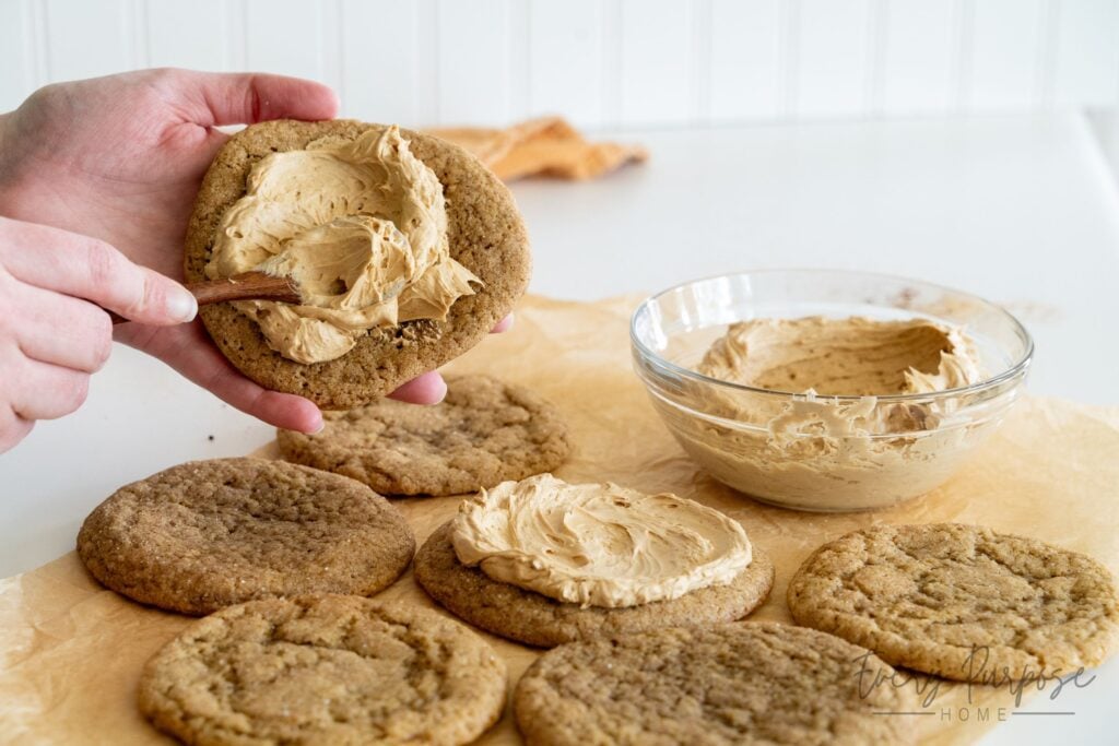 dirty chai coffee buttercream on chai cookies with sourdough