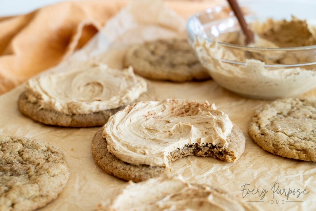 fall sourdough discard chai cookies