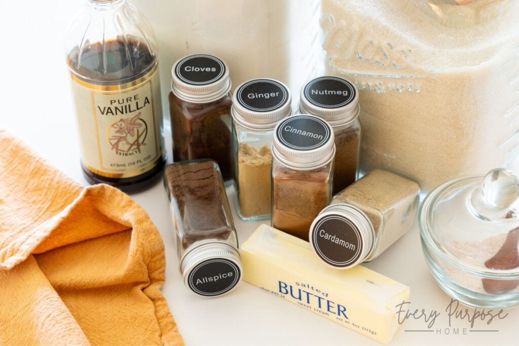 sourdough chai spice cookie ingredients