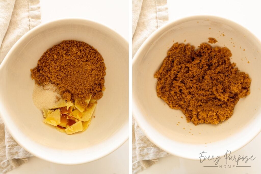 creaming butter and sugar for cookies