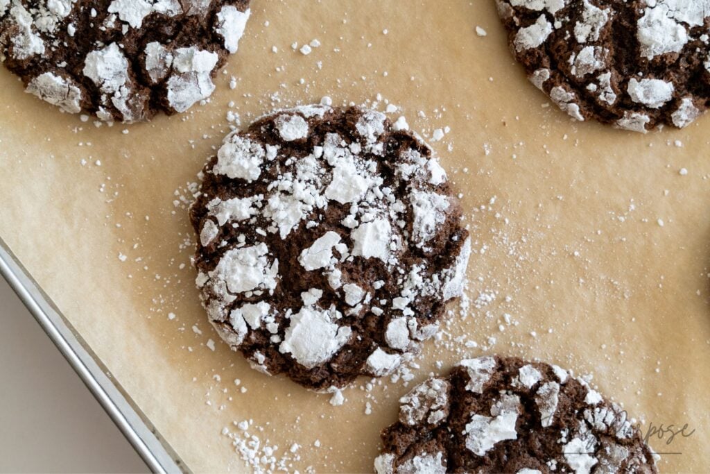 no chill sourdough chocolate crinkle cookies recipe