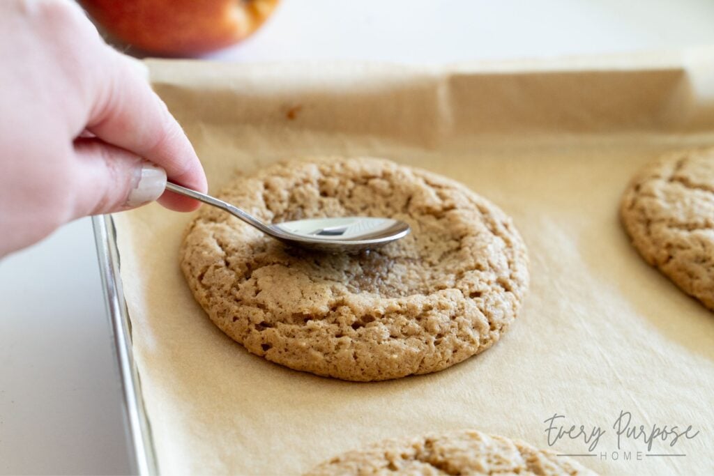 pressing sourdough apple cinnamon cookies