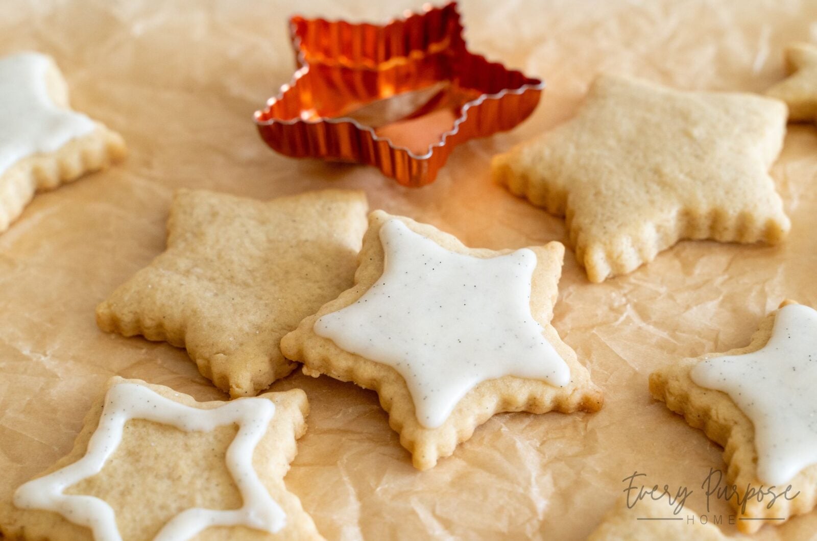 No-Chill Sourdough Cut Out Sugar Cookies with Vanilla Bean
