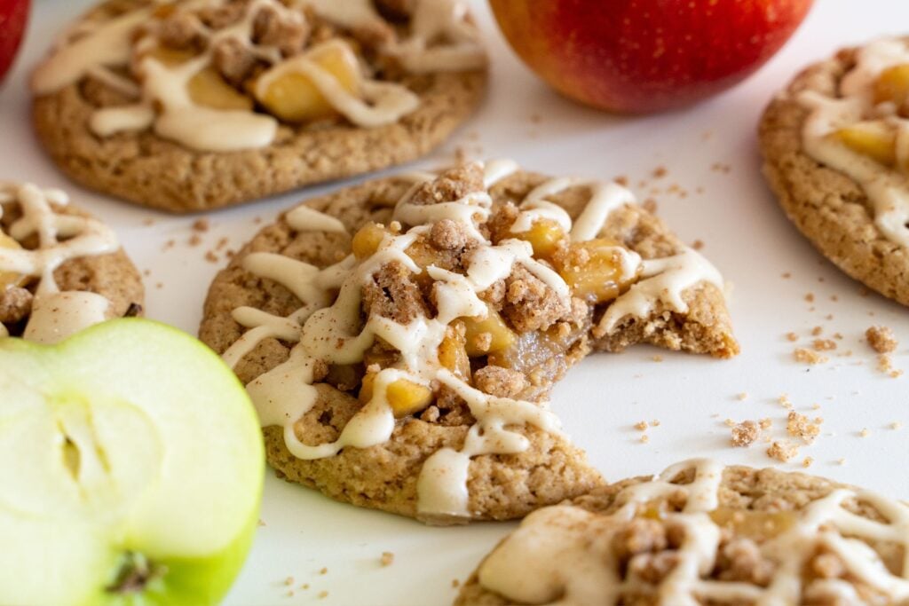 sourdough discard apple cookies dutch apple pie style