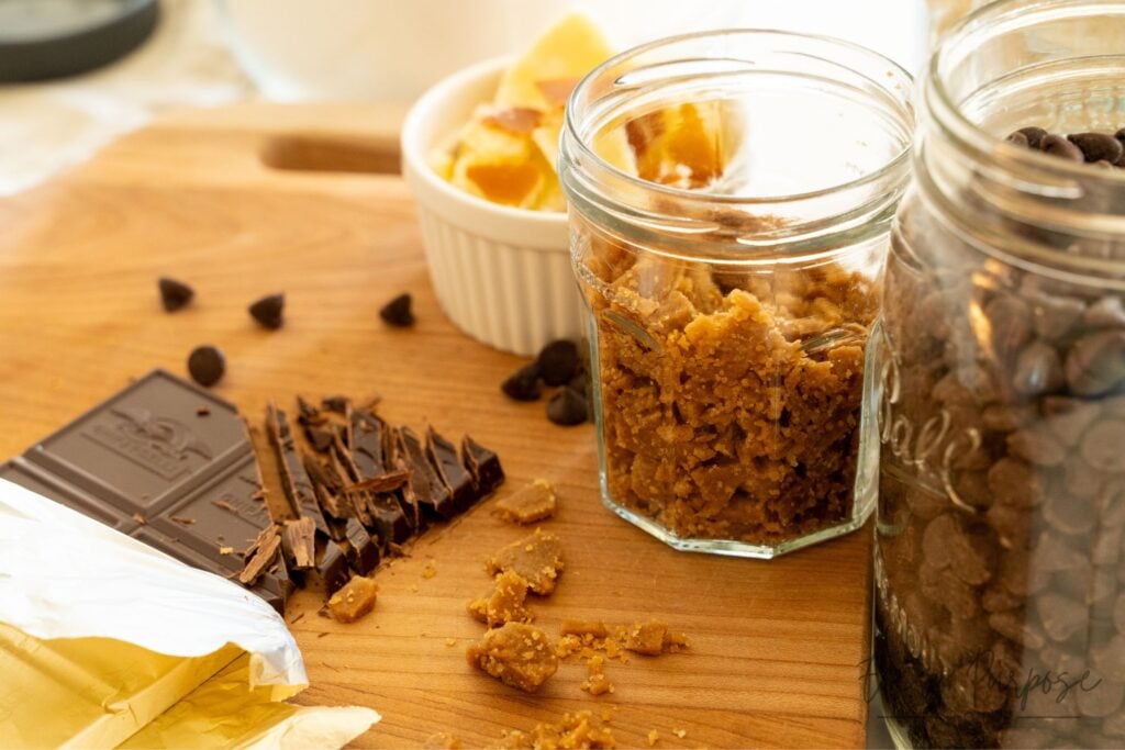 sourdough toffee chocolate chip cookies ingredients